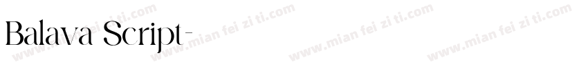 Balava Script字体转换